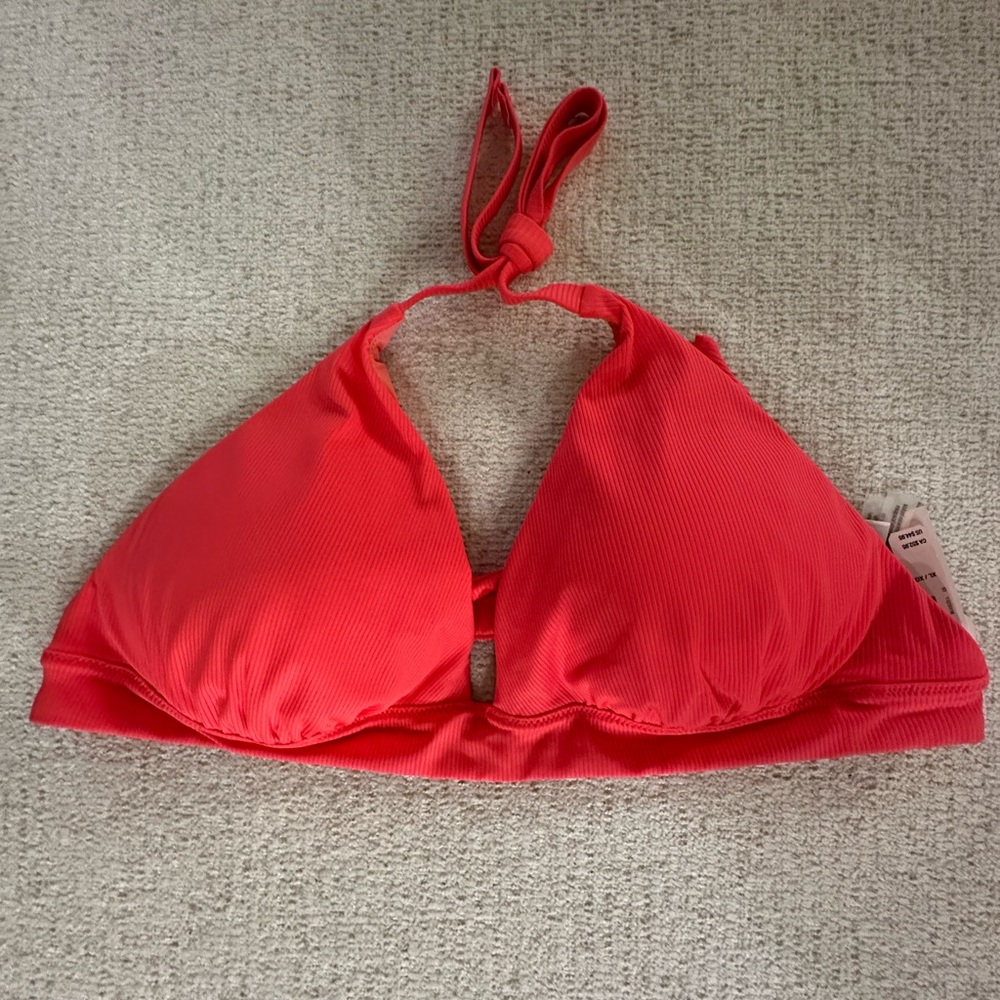 Coral Victoria’s Secret Halter Bikini Top